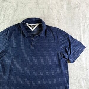 Adidas adiPure West Bend Golf Polo Shirt Mens XL Blue White Dot Short Sleeve